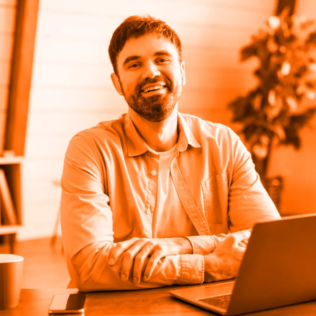 Website owner managing his DIY website builder CMS