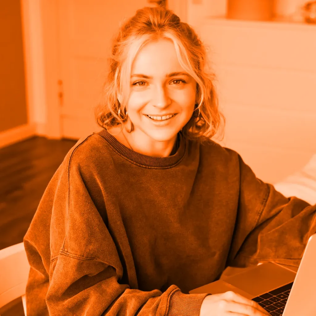 Website owner updating her website content