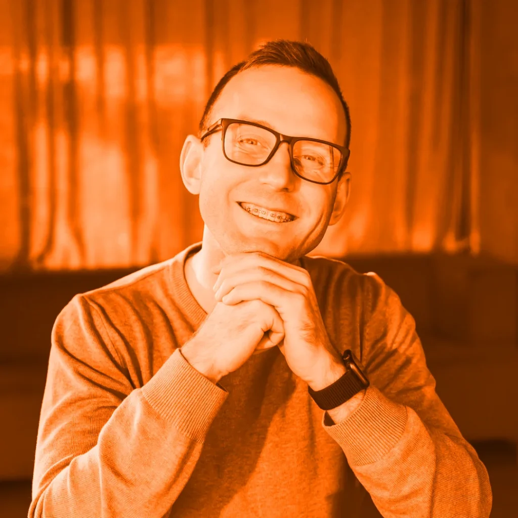 Happy website owner after his website was redesigned