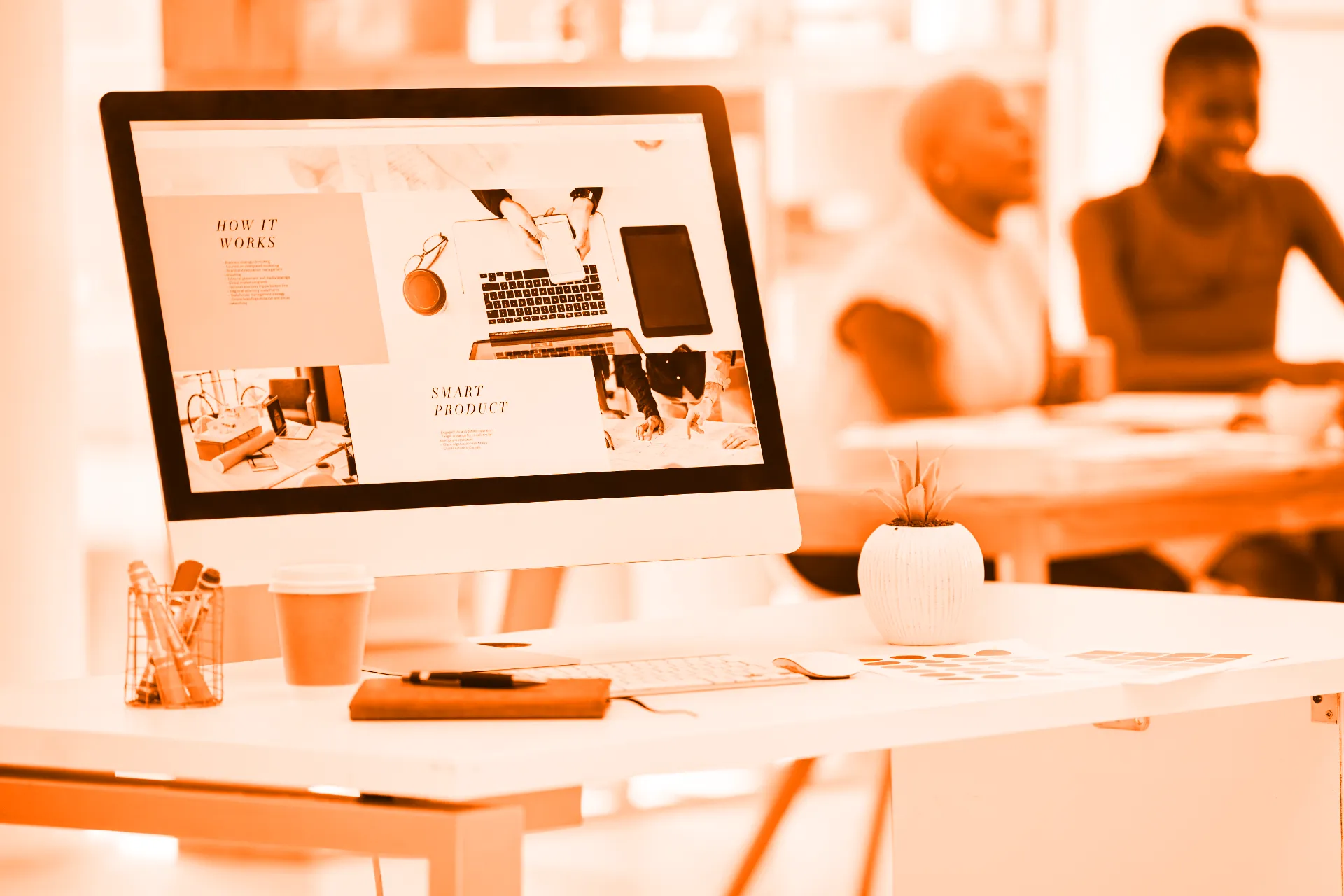 Web browser displaying a website landing page