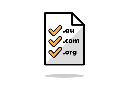 Checklist with domain URLs listed