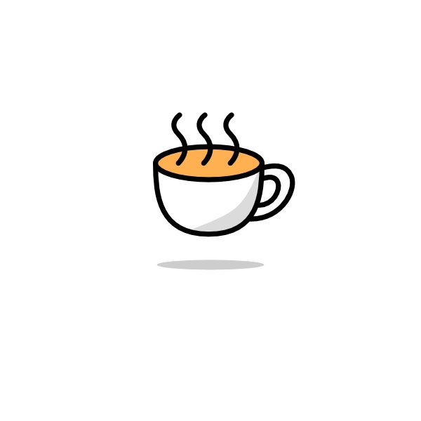 Icon depicting a nice hot cup of coffee