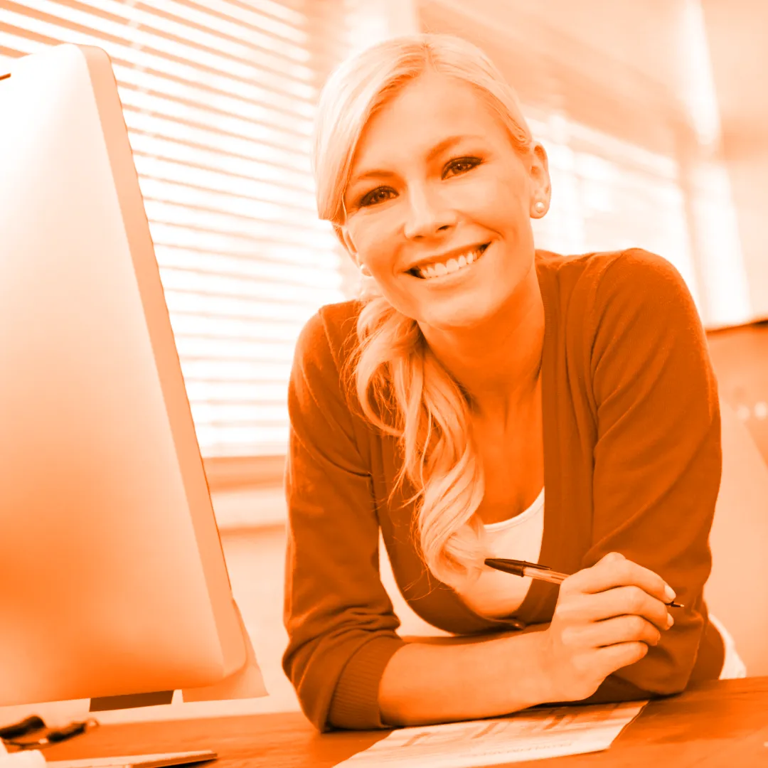 Website owner reviewing website performance