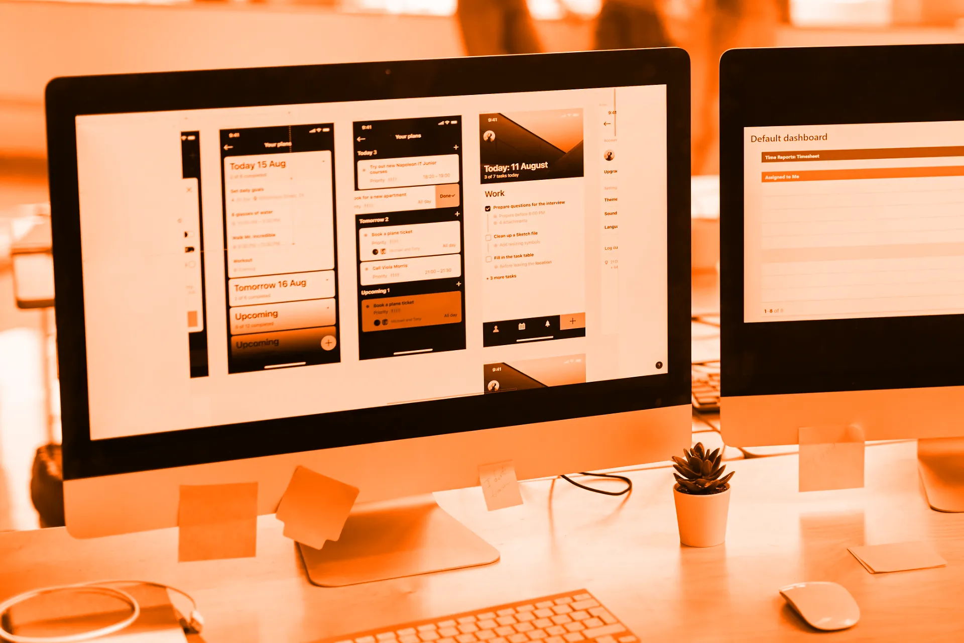 Creative web designer desktop workstation