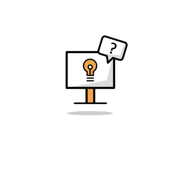 Icon depicting a website support chat screen